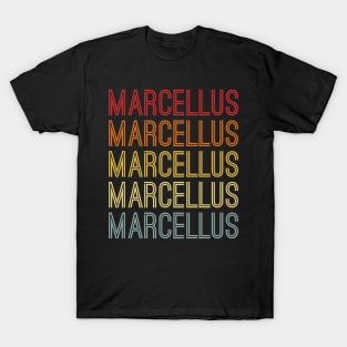 Marcellus Name Vintage Retro Pattern T-Shirt